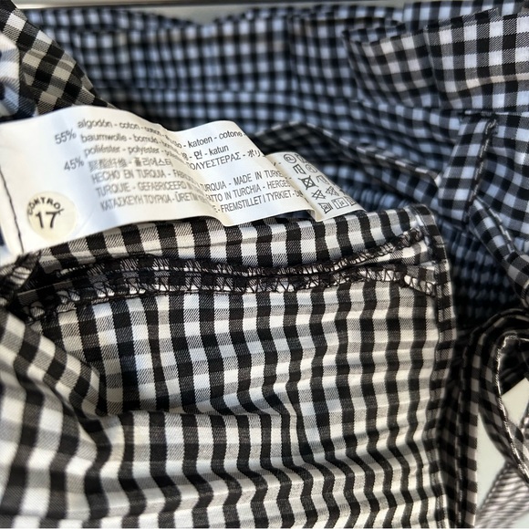 Zara ~new ~Gingham Check Smocked Pleated Skirt in size XS - Picture 9 of 13